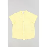 Zippy Otroška srajca s primesjo lanu rumena barva