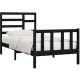  Za krevet od masivne borovine crni 100 x 200 cm | shoptok.hr