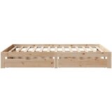 vidaXL Posteljni okvir s predali 150x200 cm trdna borovina | Shoptok.si