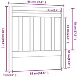  Uzglavlje za krevet bijelo 95 x 4 x 100 cm od masivne borovine | shoptok.hr