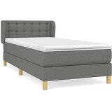  Krevet s oprugama i madracem tamnosivi 90 x 190 cm od tkanine | shoptok.hr