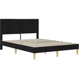  Okvir za krevet s uzglavljem Crna 140 x 190 cm tkanina - Crna 140 x 190 cm | shoptok.hr