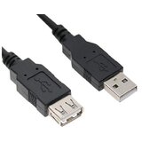 E-green Kabl USB A - USB A M/F produžni 3m crni cene