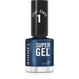 Rimmel London Super Gel gel lak za nohte brez uporabe UV/LED lučke odtenek 104 Nautical 12 ml | Shoptok.si