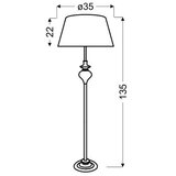  Stojeća lampa GILLENIA 1xE27/60W/230V crna | Eponuda.com