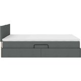  Krevet S LED lampica s pohranom Tamno siva 140 x 190 cm tkanina | shoptok.hr