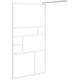 Pregrada za tuš 90 x 195 cm sa staklom ESG bijela | shoptok.hr