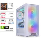 MEGA Računalnik TWR S10 R7-7800X3D/RTX4070Ti Super/32GB-DDR5/2TB-4.0/1000W/Brez OS/bela RGB, (21010131) Cene