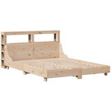 vidaXL Posteljni okvir z vzglavjem 150x200 cm trdna borovina, (21311225) | Shoptok.si