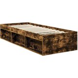 Okvir za krevet s uzglavljem Dimljeni hrast 75 x 190 cm | shoptok.hr