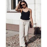 DStreet Spodnie damskie wide leg MADDIE jasnobeżowe Cene