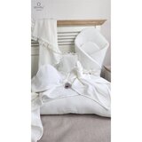 MimiNu Premium Dekica od pamučnog muslina 135x100 cm s ukrasnim volanom Bež | shoptok.hr