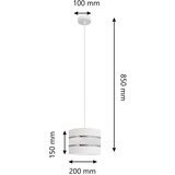 Viseći luster HELEN na sajli, 1xE27/15W/230V, prečnik 20 cm, bela | Eponuda.com