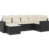  The Living Store Vrtna sedežna garnitura 6-delna z blazinami črna poli ratan - Vrtna Sedežna Garniture, (21443410) | Shoptok.si