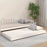 Maison Chic Posteljni okvir - Enojna postelja - Postelja za odrasle brez vzmetnice bel 90x200 cm trdna borovina-J6987, (21771068) | Shoptok.si