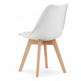  Garnitura kvadratnog stola 80x80 sonoma hrast + 4 MARK bijele stolice | shoptok.hr