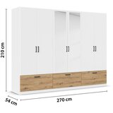 Boxxx OMARA ZA OBLAČILA, bela, hrast artisan Slike