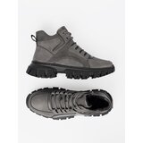 Sergio Leone Gray lace-up hiking boots with a thick sole | ePonuda.com