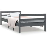  Posteljni okvir siv 75x190 cm trdna borovina, (20650902) | Shoptok.si