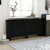 vidaXL pokrov za radijator crni 172 x 19 x 81 cm mdf | shoptok.hr