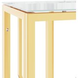  Konzolni stol zlatni 70 x 30 x 70 cm nehrđajući čelik i staklo | shoptok.hr