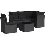  6-dijelni set vrtnih sofa s jastucima crni od poliratana | shoptok.hr