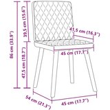 Jedilni stoli 4 kosi temno rjavo blago, (21828360) | Shoptok.si