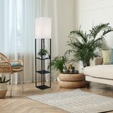  Brilagi - Stojeća lampa sa policama GRADUS 1xE27/40W/230V 150 cm crna/bela | Eponuda.com