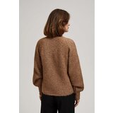 Marisse Turtleneck Sweater Decorated With Metallic Thread, Beige | shoptok.hr