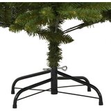 vidaXL Umestno božično drevo z LED lučmi Zelena 270 cm PVC in kovina | Shoptok.si