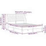  Okvir za krevet Ružičasta 140 x 190 cm Baršun - Ružičasta 140 x 190 cm | shoptok.hr