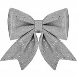 springos set božićnih mašni, 8 x 8 cm, 6 kom., glitter srebrna | shoptok.hr