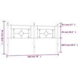  Kovinsko posteljno vzglavje črno 193 cm, (20978634) | Shoptok.si