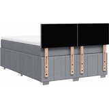  Krevet box spring s madracem svjetlosiva 160x200 cm tkanina Slike