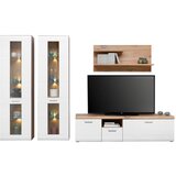 Mömax Vitrina Auris, Bela, Barva Hrasta | Shoptok.si