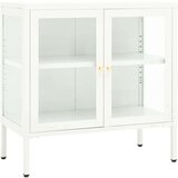 vidaXL komoda bijela 70 x 35 x 70 cm od čelika i stakla | shoptok.hr