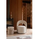 Dutchbone Bež tabure iz tkanine bouclé Sen – | Shoptok.si