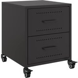 vidaXL Nočna omarica črna 36x39x43,5 cm jeklo, (21242770) | Shoptok.si