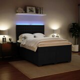  Krevet s oprugama i madracem crni 140 x 190 cm baršunasti | shoptok.hr