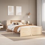 vidaXL Krevet s regalom za knjige bez madraca 150 x 200 cm od borovine Cijene