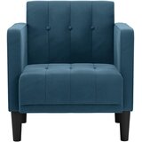 SOFA s naslonima za ruke plava 53 cm baršunasta | Eponuda.com