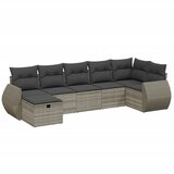  7-dijelni set vrtnih sofa svjetlosivi od poliratana | shoptok.hr
