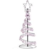 vidaXL LED božićno drvce s kuglicama 80 LED toplo bijelo 120 cm | shoptok.hr