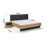 Rauch Möbel posteljna garnitura 180 cm x 200 cm , tekstil, leseni material črna, hrast artisan | Shoptok.si
