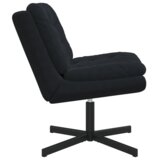 vidaXL stolac za opuštanje s rotacijom crna 63 x 75 x 76 cm baršun | shoptok.hr