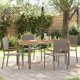  Vanjske Stolice 4 pcs Siva smeđa | shoptok.hr