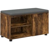  Klupa za hodnik s jastukom Dimljeni hrast 80 x 38 x 46 cm | shoptok.hr
