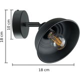  Zidno reflektorsko svetlo FAUN 1xE27/60W/230V crno | Eponuda.com