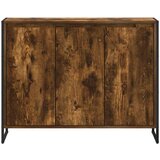 vidaXL Stranska omara Dimni hrast 96,5 x 30 x 75 cm Konstruiran les | Shoptok.si
