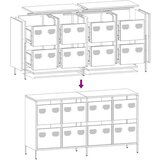 vidaXL Komoda olivno zelena 135x39x73,5 cm hladno valjano jeklo | Shoptok.si